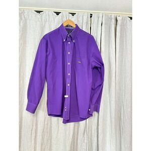 Colony Sportswear JMU James Madison University Purple Button Down Shirt Mens XL